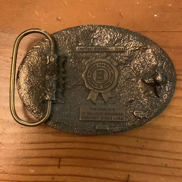 Jim Beam Kentucky Bourbon Whiskey vintage belt buckle, 1993 limited edition - Picture 2 of 3